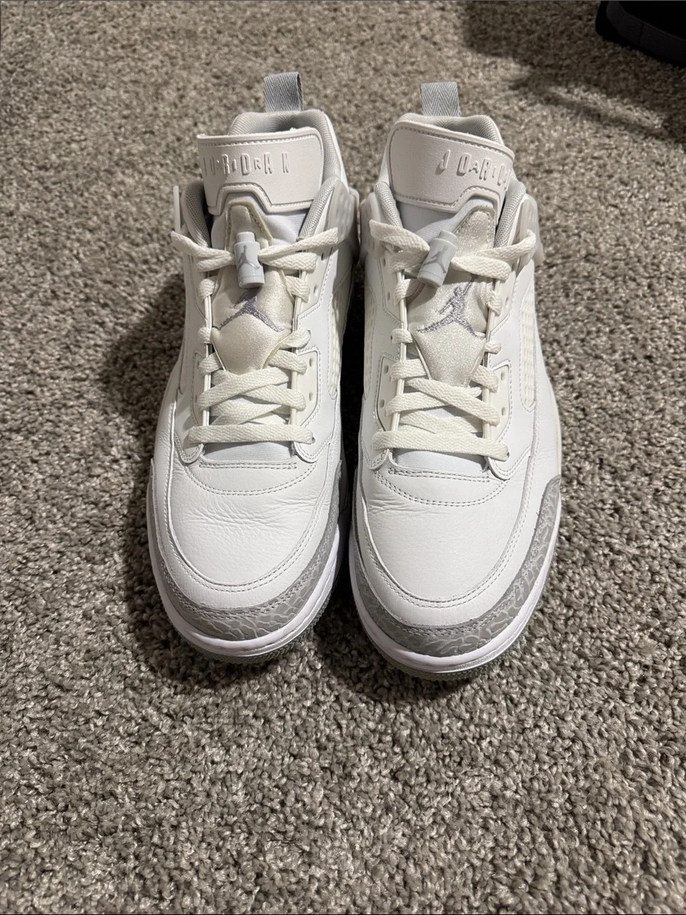 Jordan Retro Sneakers in White and Gray